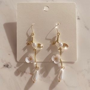 Flowers earrings jewelry accessories vintage beach